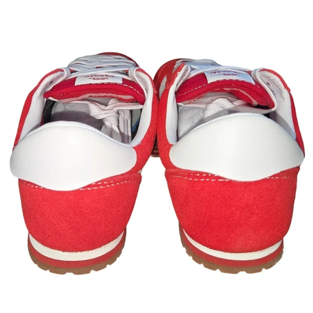 Vans Serio Super Lowpro Racing Red White Suede Sneakers Mens 7.5 W 9